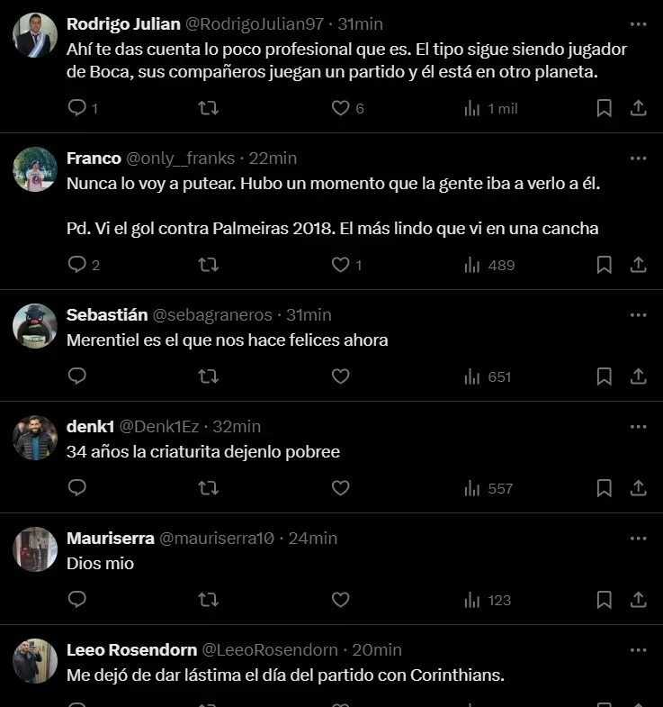 Las reacciones de los hinchas de Boca a la publicación de Darío Benedetto.