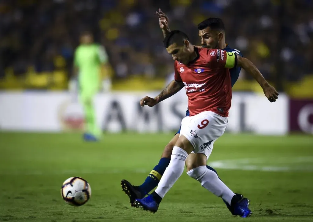 Cristian Chávez en Boca vs. Jorge Wilstermann en 2019 (Getty Images)