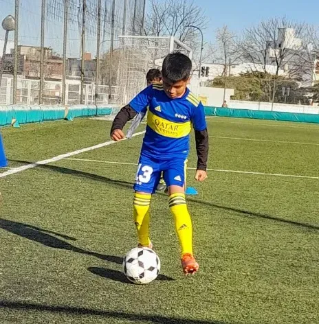 Santino en las inferiores de Boca