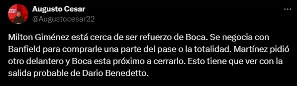 Giménez jugará en Boca. (Captura)