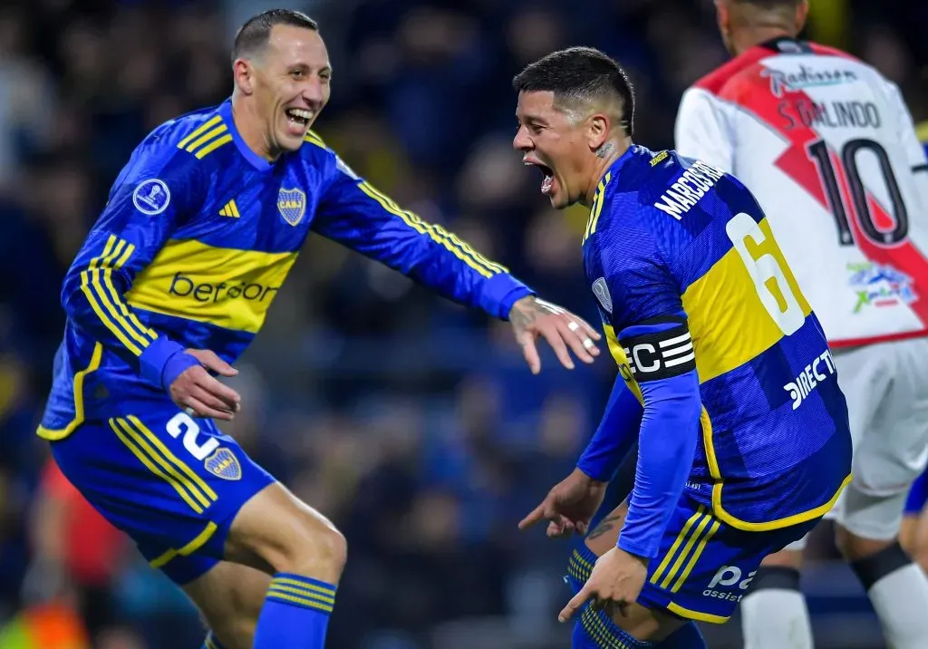 Marcos Rojo y Cristian Lema en Boca (Getty Images)
