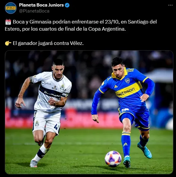 Boca se enfrentará a Gimnasia por la Copa Argentina. (Captura)
