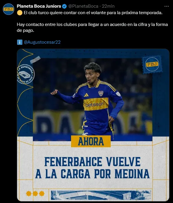 ¿Medina al Fenerbahce?