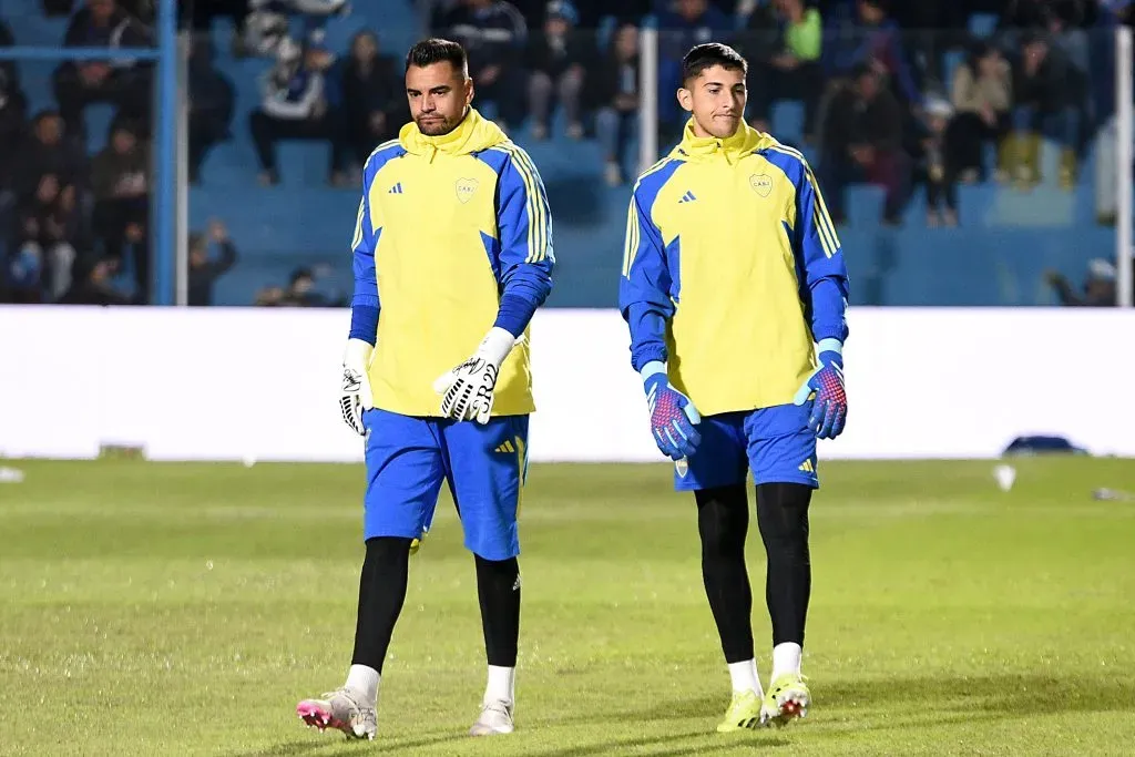 Sergio Romero junto a Leandro Brey. (Getty)
