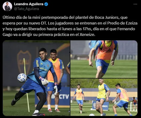 La decisión de Mariano Herrón con el plantel de Boca. (Captura)
