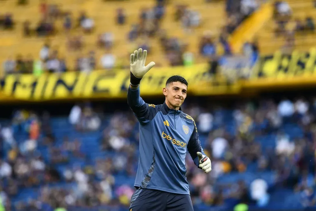 Leandro Brey podría perder la titularidad del arco de Boca. (Imago)