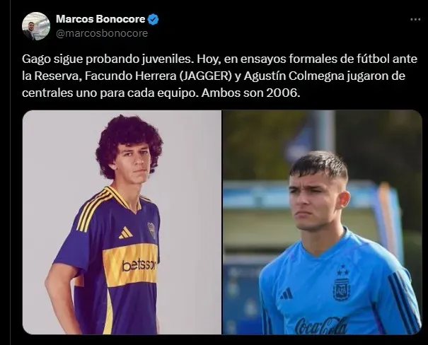 Captura del tuit del periodista Marcos Boncore