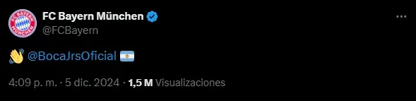 La publicación sobre Boca. (Captura)