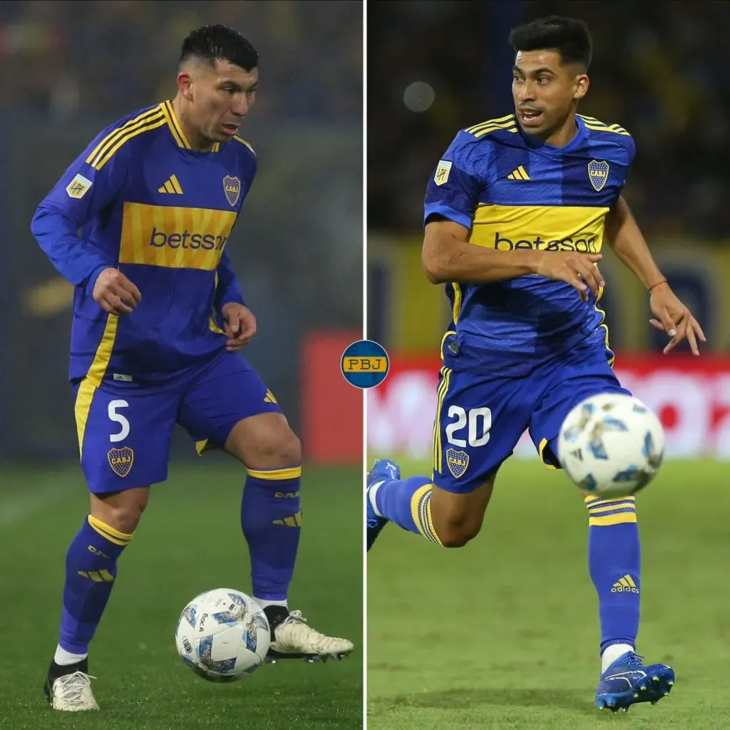 Medel y Ramírez, afuera del partido ante Independiente. (Getty)