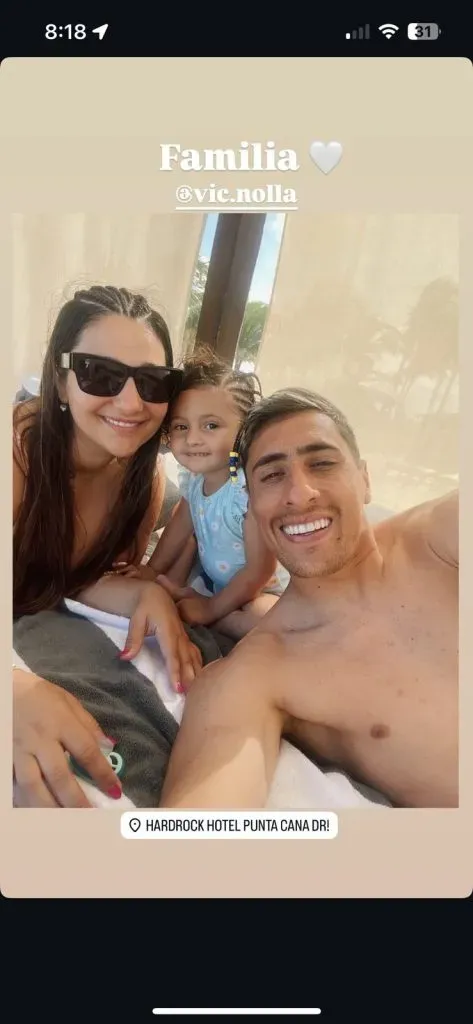 El nuevo look de Merentiel en sus vacaciones. (Instagram)