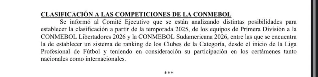 La AFA comunicó que se analiza cambiar el formato de clasificación a las Copas 2026. (Twitter)