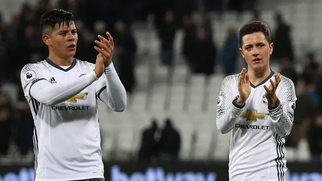 Rojo y Ander Herrera jugaron varios años juntos en el Manchester United. (Getty)