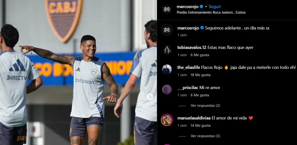 La última publicación de Marcos Rojo en Instagram.
