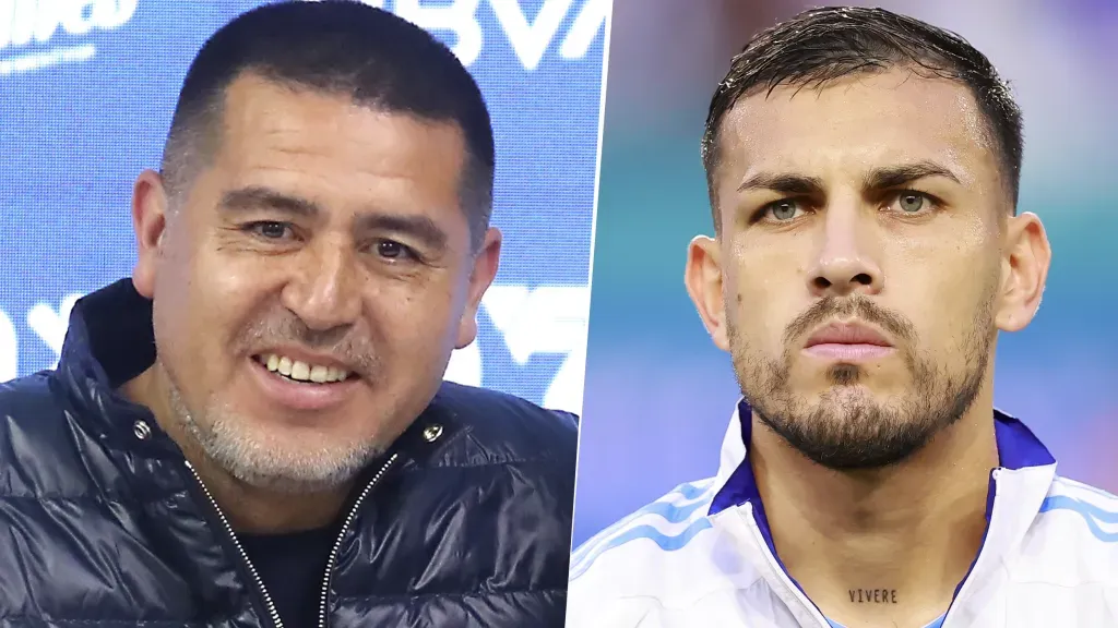 Juan Román Riquelme y Leandro Paredes