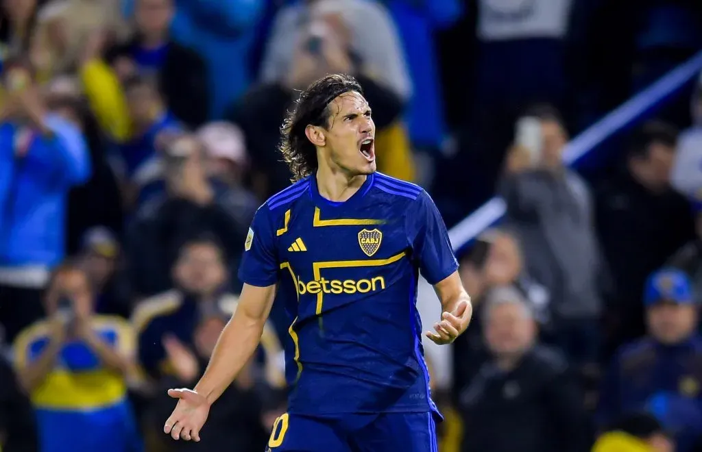 Edinson Cavani en Boca vs. Godoy Cruz (Getty Images)