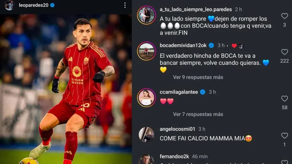 El like de Paredes en Instagram que sorprendió a todos.