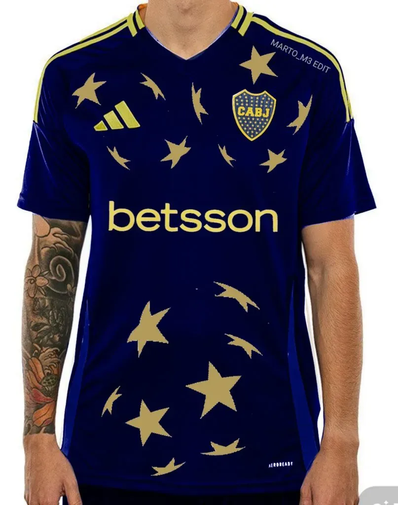 Así sería la probable camiseta alternativa de Boca. ( Twitter Marto_M3)