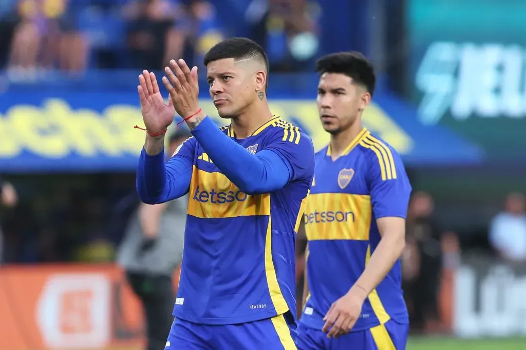 Marcos Rojo, otra vez afuera en la última convocatoria de Boca. (Getty)