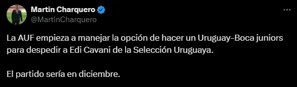 ¿Se viene un duelo entre Boca y la Selección de Uruguay? (Captura)