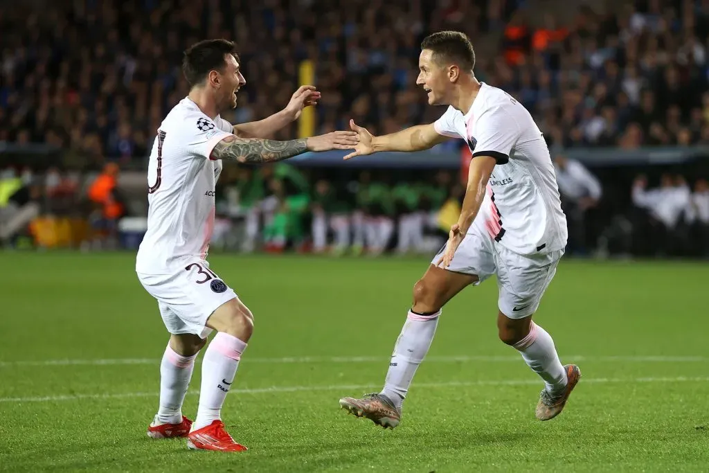 Ander Herrera y Messi en PSG (Getty Images)