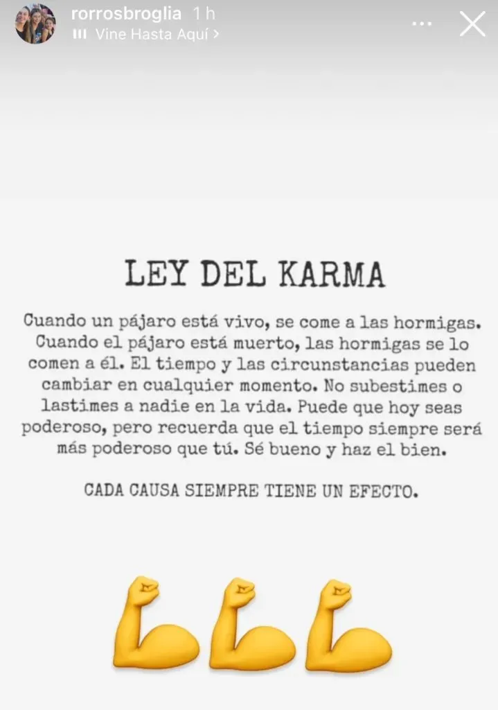La fuerte historia de un excolaborador de Gallardo en Instagram.
