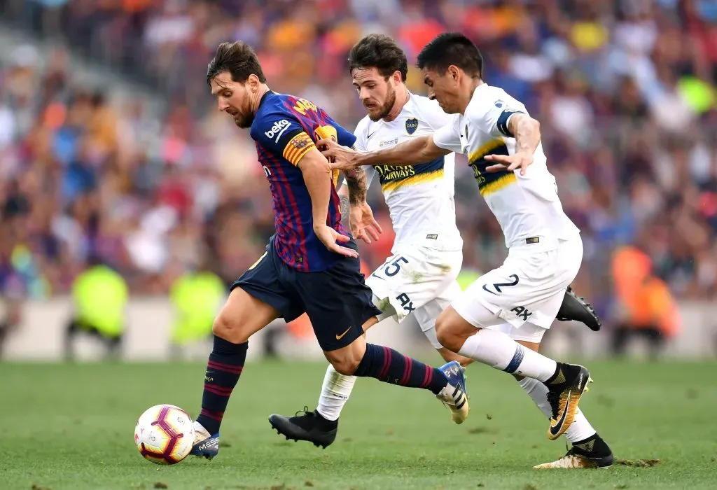 Messi en Boca vs. Barcelona en 2018 (Getty Images)