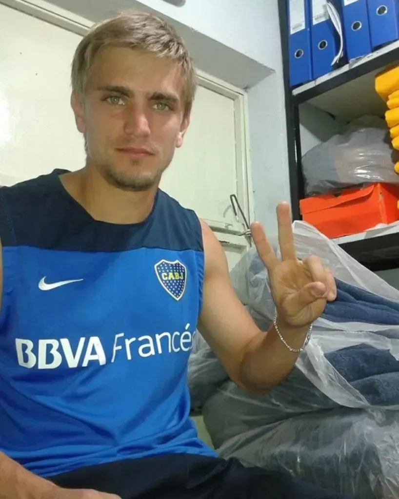 Vidal, durante su etapa en Boca.