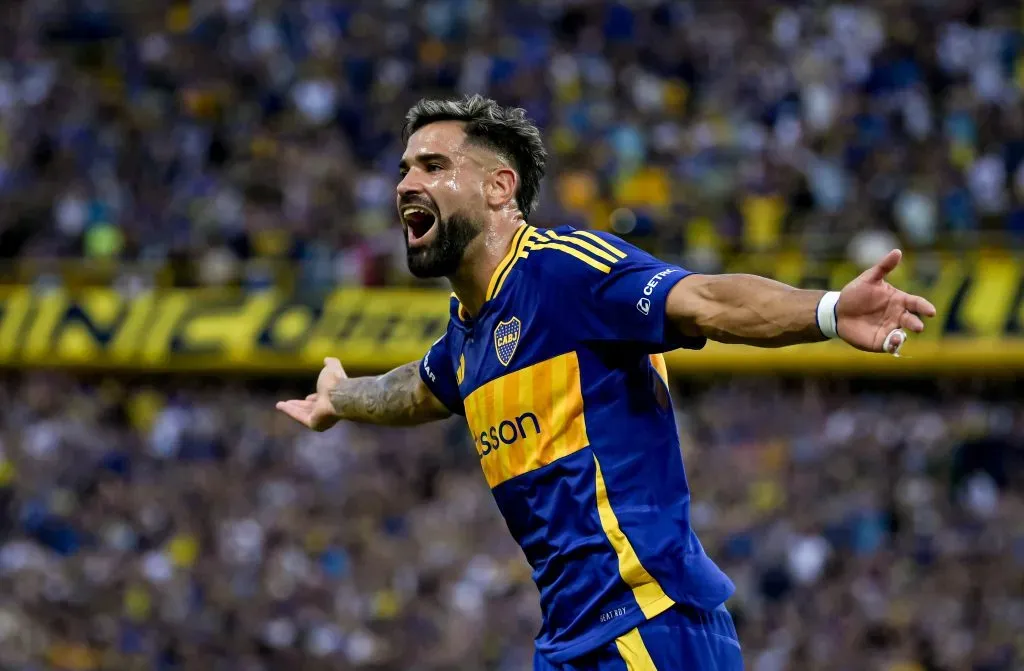 Milton Giménez en Boca (Getty Images)
