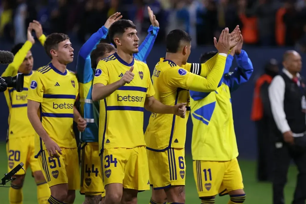 Mateo Mendia, en la Primera de Boca. (Getty)