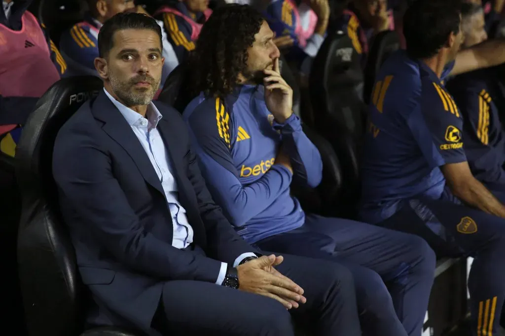 Fernando Gago y Fabricio Coloccini en Boca (Getty Images)