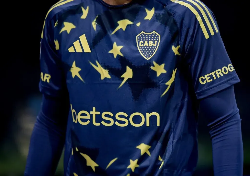 El sponsor de Betsson en la camiseta de Boca (Getty Images)