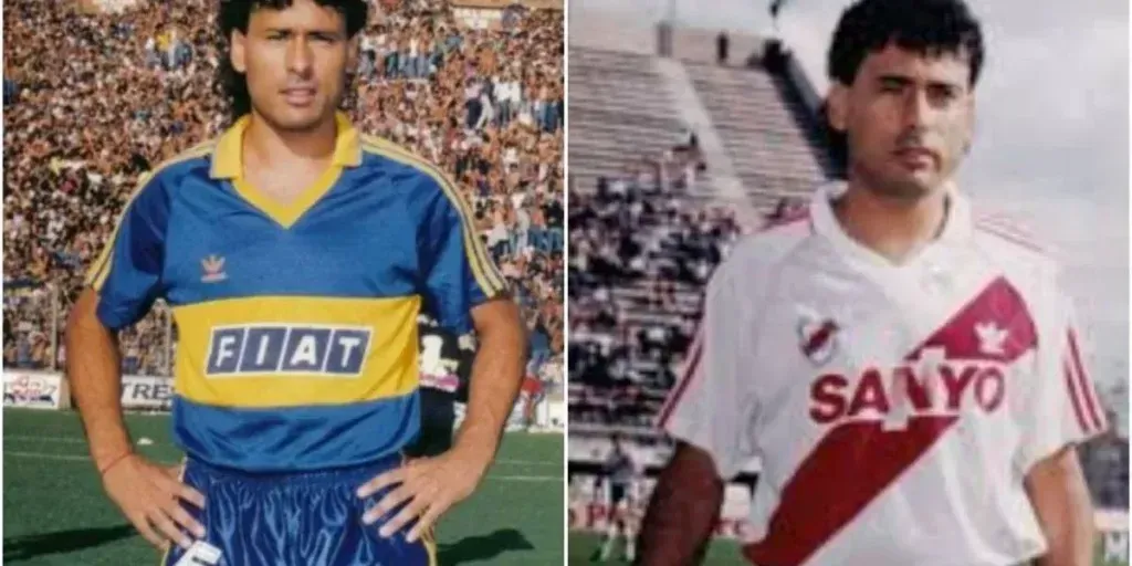 Villarreal con las camisetas de Boca y River.