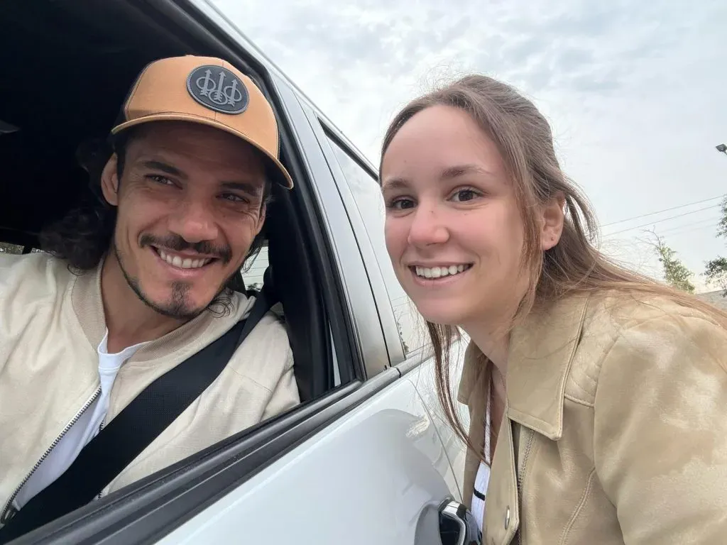 Hortense, junto a Cavani en Boca Predio.