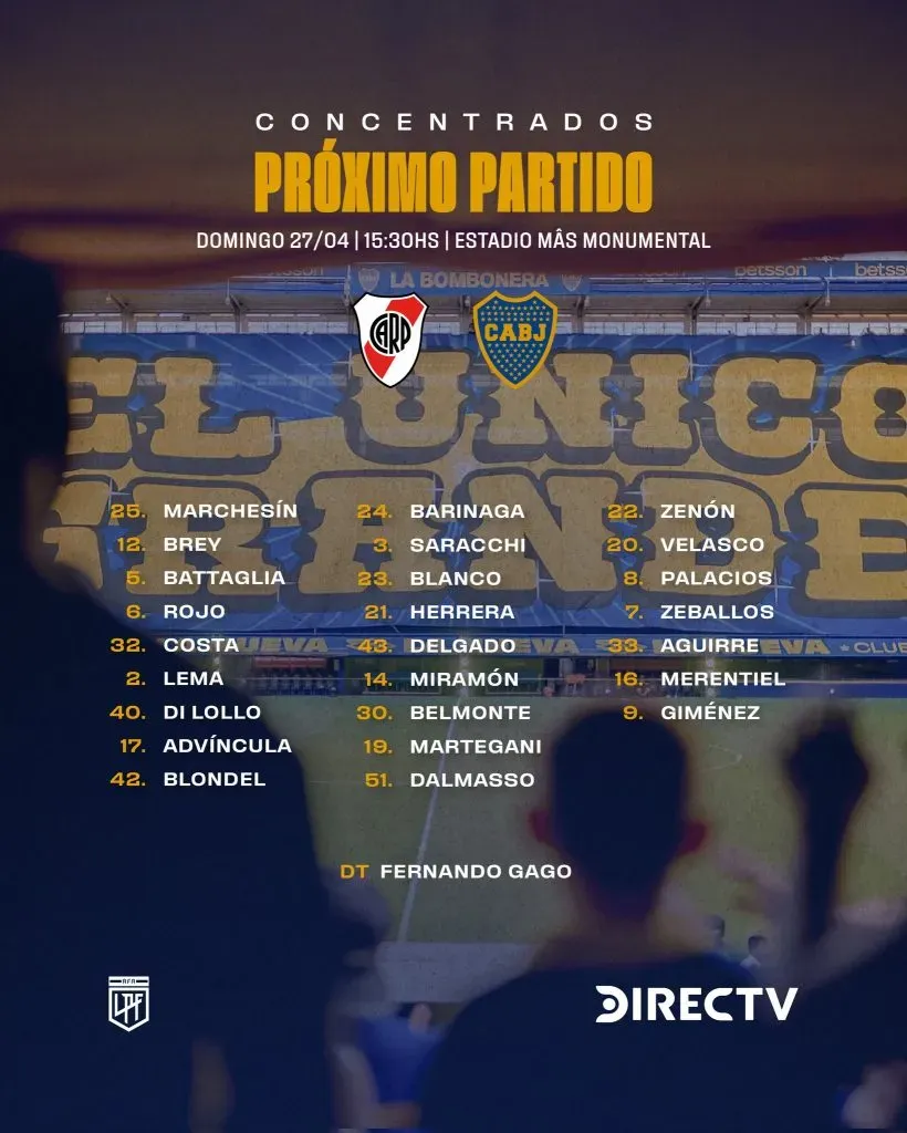 La chicana de Boca a River. (@BocaJrsOficial)
