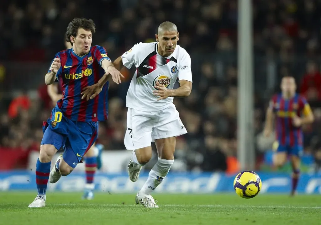 El Cata Díaz vs. Lionel Messi en 2010 (Getty Images)
