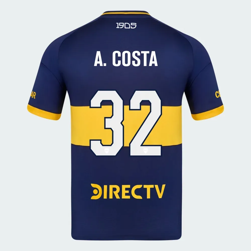 Así son los dorsales de la nueva camiseta de Boca.