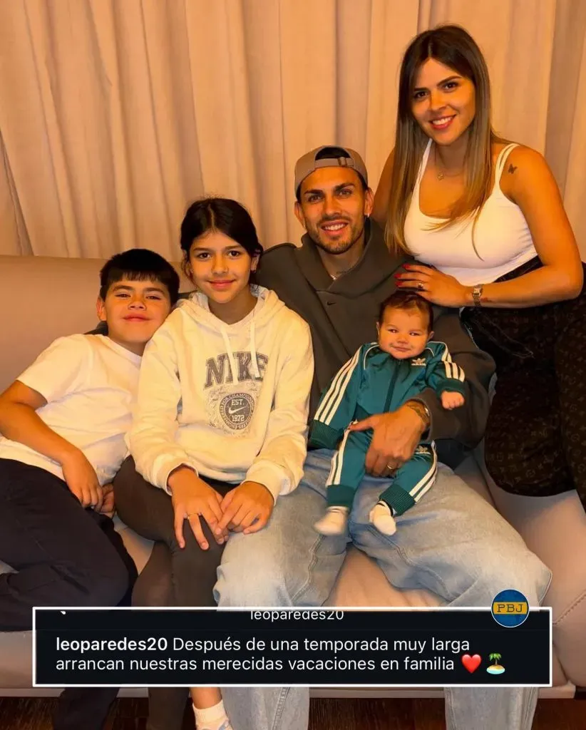 El posteo de Paredes en Instagram.