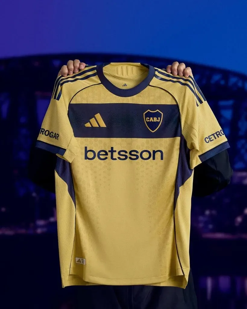 La camiseta suplente será la más utilizada por Boca en la fase de grupos. (Boca Oficial)