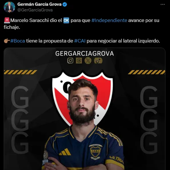 Saracchi podría irse a Independiente. (Captura)
