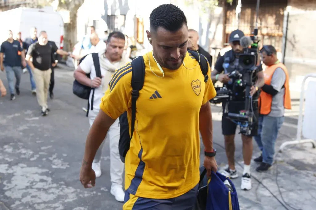 Romero trabaja con el resto del grupo en Boca. (Getty)