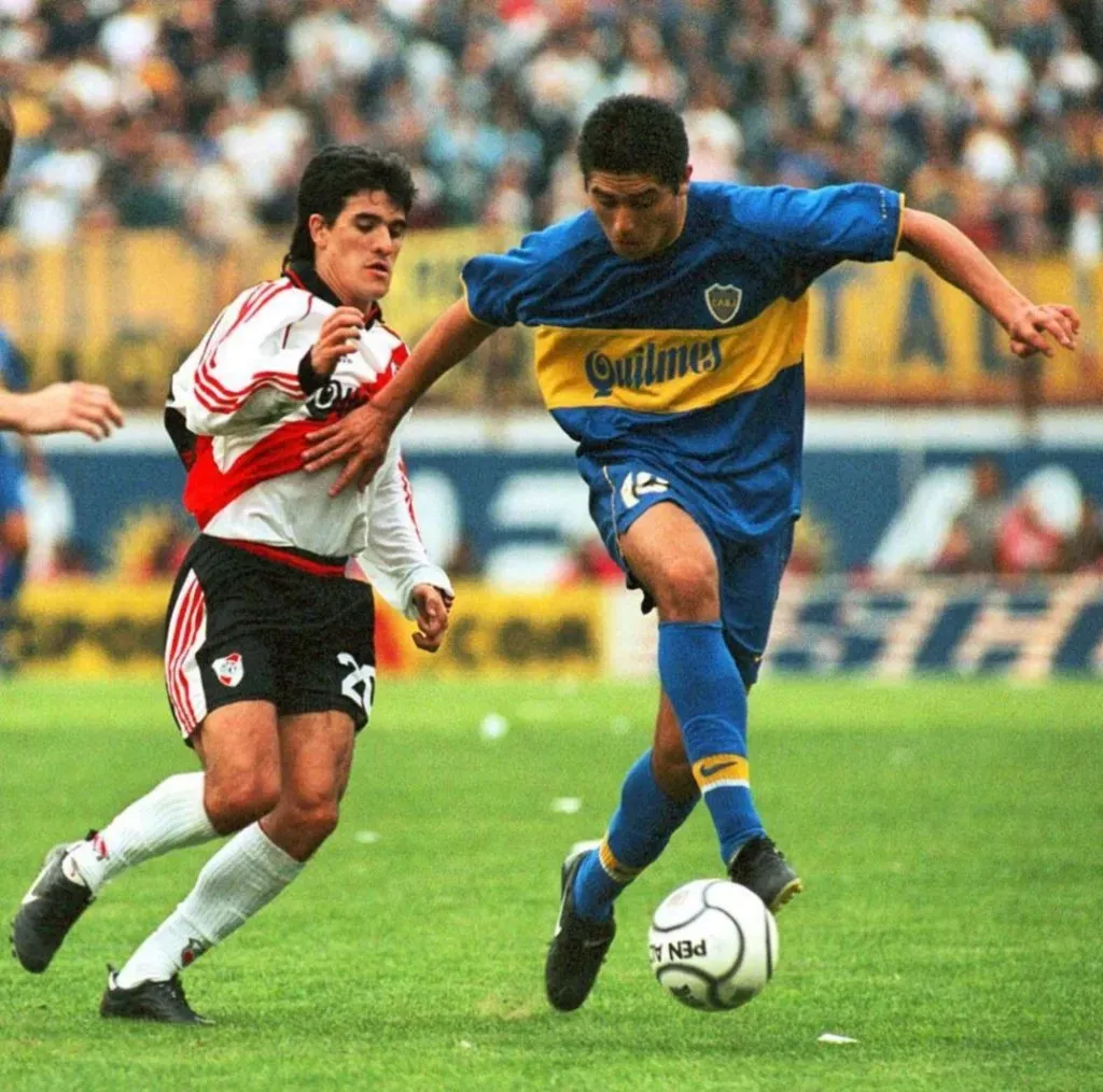 Riquelme eligió a El Burrito Ortega como el mejor jugador de River que le tocó enfrentar (Archivo)