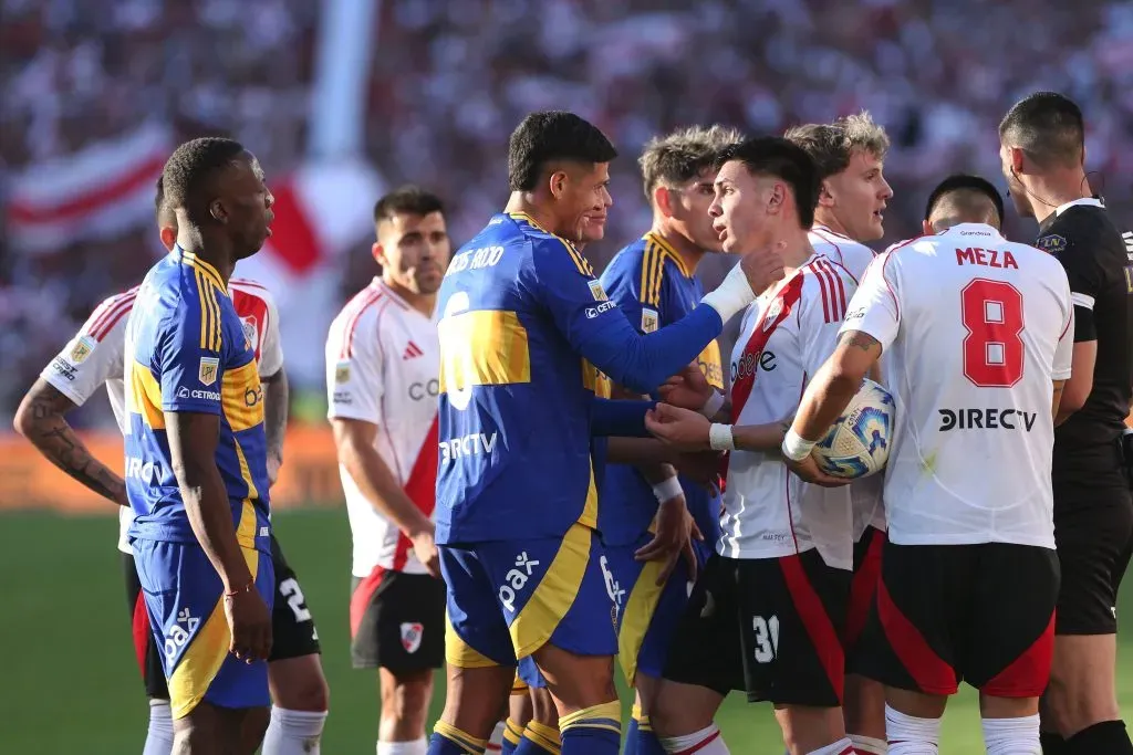 Rojo en el último Boca-River. (Getty)