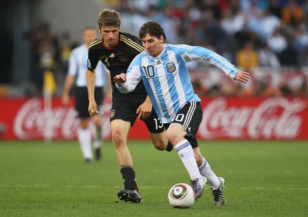 Argentina vs. Alemania en el Mundial de Sudáfrica 2010. (Getty Images)