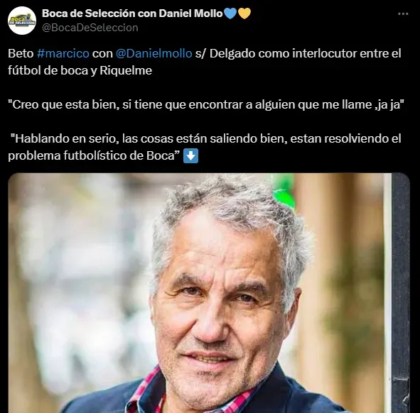 Márcico se ofreció a trabajar en Boca. (Captura)