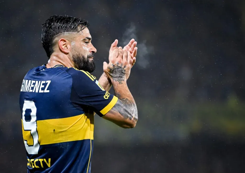 Giménez volvió al gol. Desahogo necesario para el 9 de Boca. Foto: Getty.