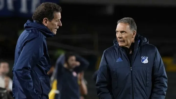 El “Profe” Cinquetti junto a Russo en Millonarios.