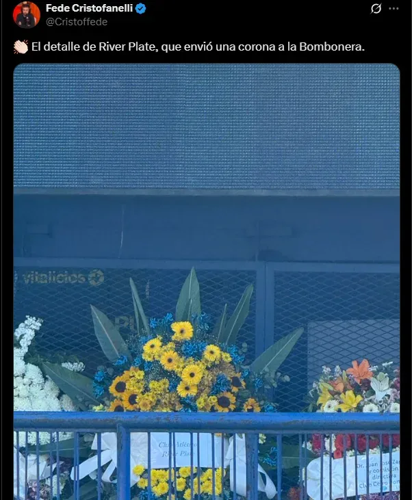 El otro gesto de River para con Boca. (Captura)