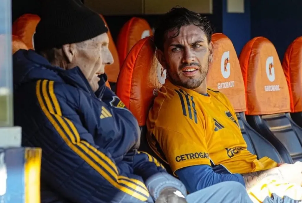 Russo y Paredes charlando durante un entrenamiento de Boca. (Boca Juniors)