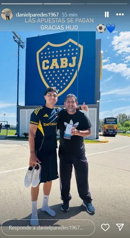La historia del padre de Paredes. (Instagram)