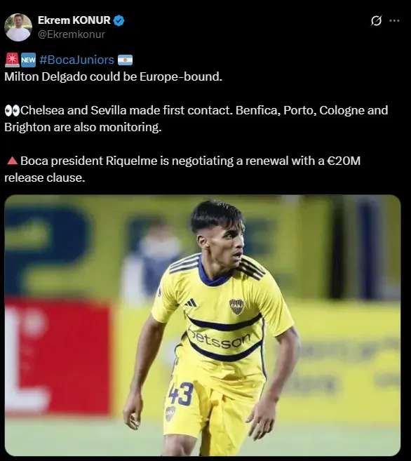 Milton Delgado, seguido desde Europa. (Captura)